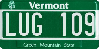VT license plate LUG109