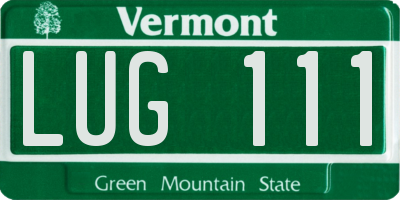 VT license plate LUG111