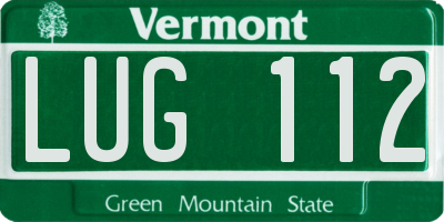 VT license plate LUG112