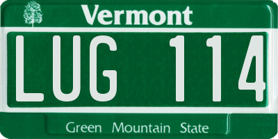 VT license plate LUG114