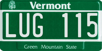 VT license plate LUG115