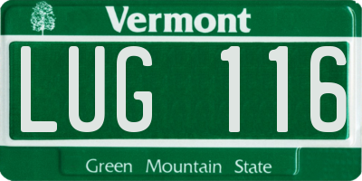 VT license plate LUG116