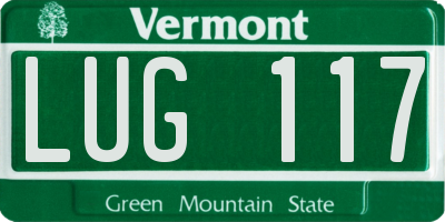 VT license plate LUG117