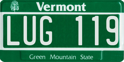 VT license plate LUG119