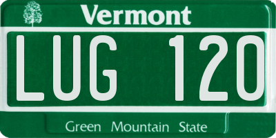 VT license plate LUG120