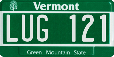 VT license plate LUG121