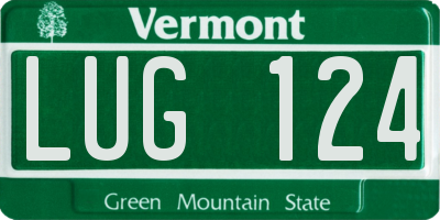 VT license plate LUG124