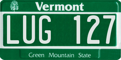 VT license plate LUG127