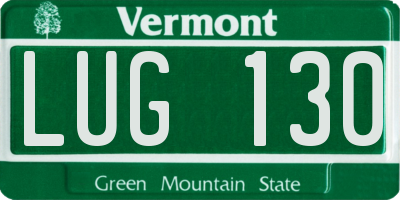 VT license plate LUG130