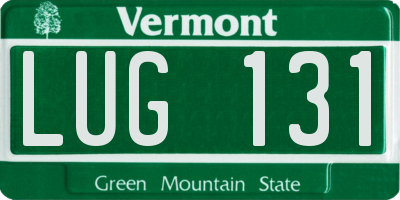 VT license plate LUG131