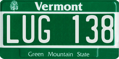 VT license plate LUG138