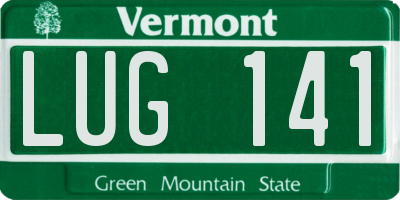 VT license plate LUG141