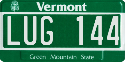 VT license plate LUG144