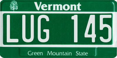 VT license plate LUG145