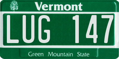VT license plate LUG147