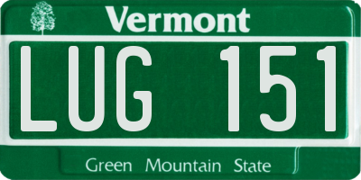 VT license plate LUG151