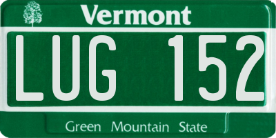 VT license plate LUG152
