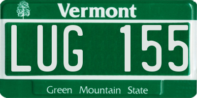 VT license plate LUG155