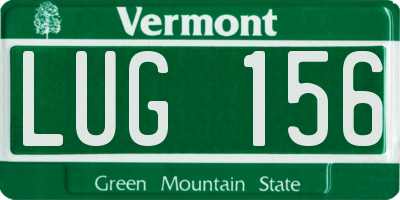 VT license plate LUG156