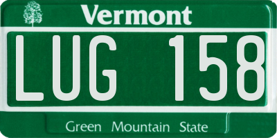 VT license plate LUG158