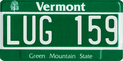VT license plate LUG159