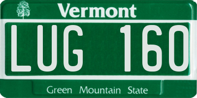 VT license plate LUG160