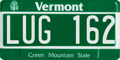 VT license plate LUG162