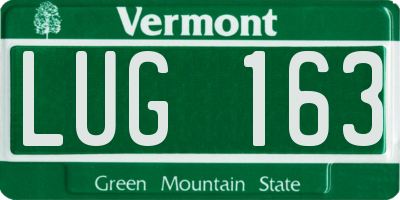 VT license plate LUG163