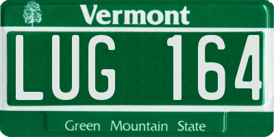 VT license plate LUG164