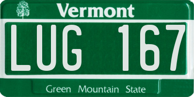 VT license plate LUG167