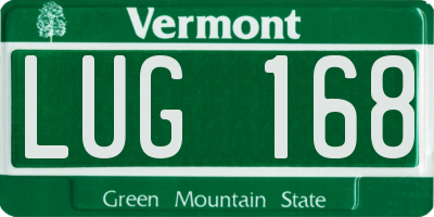VT license plate LUG168