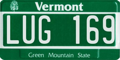 VT license plate LUG169