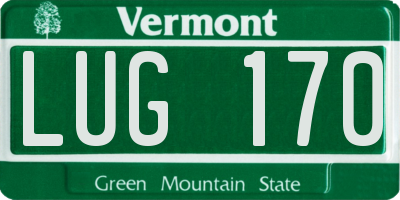 VT license plate LUG170