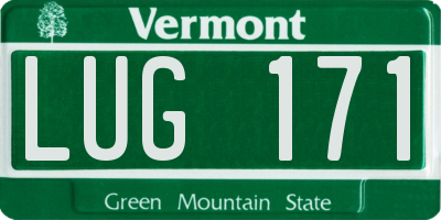 VT license plate LUG171