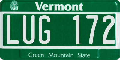 VT license plate LUG172