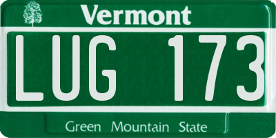 VT license plate LUG173