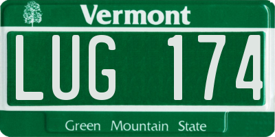 VT license plate LUG174