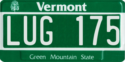 VT license plate LUG175