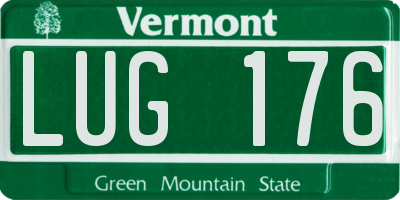 VT license plate LUG176