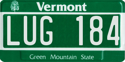 VT license plate LUG184
