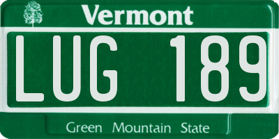 VT license plate LUG189