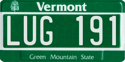 VT license plate LUG191