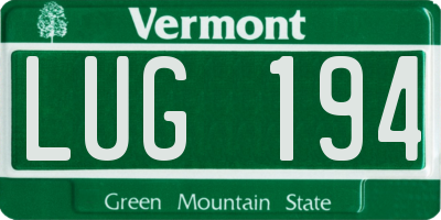 VT license plate LUG194