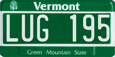 VT license plate LUG195