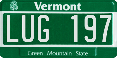 VT license plate LUG197
