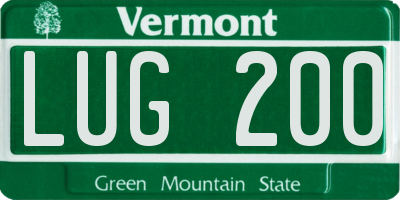 VT license plate LUG200