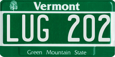 VT license plate LUG202