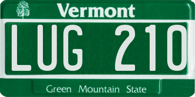VT license plate LUG210