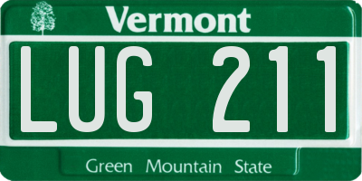 VT license plate LUG211