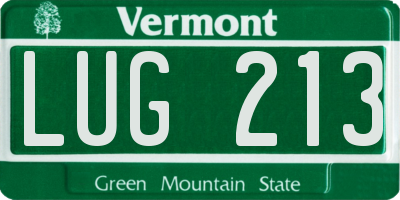 VT license plate LUG213